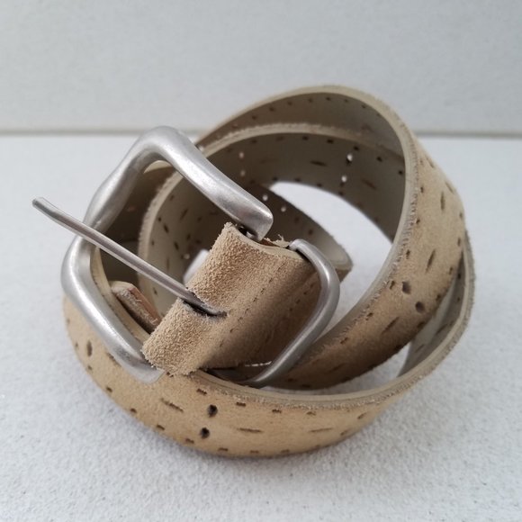 1980's New York & Comapny Wide Tan Suede Belt - Picture 2 of 7